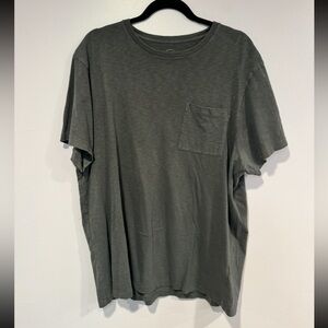 Grey J.Crew garment dyed‎ pocket tee